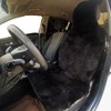 oyiiwen Natural Genuine Sheepskin Dark Black Merino Wool Seat Covers