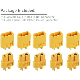 YUNIQUE Germany 10 pieces (5 pairs) nylon XT60 high current plug connector XT 60