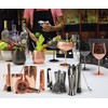SKY FISH Stemless Stainless Steel Etching Wine Glasses,18 oz Copper