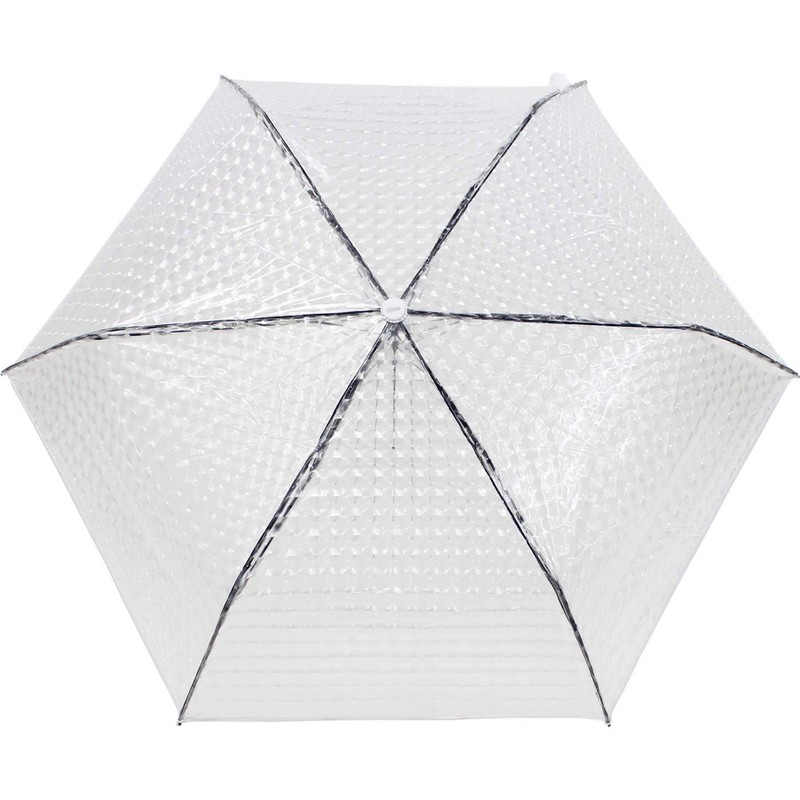 iX-brella Pocket Umbrella Transparent with Lens Effect and Coloured Handle