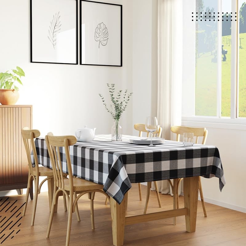 Encasa XO Cotton Rectangle Table Cloth for 6 ft |