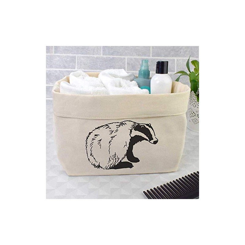 Large 'Sitting Badger' Canvas Organiser/Storage Bag (OR00004959)