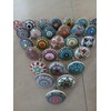 Set of 20 Handmade Mandala Colourful Ceramic and Metal Knobs
