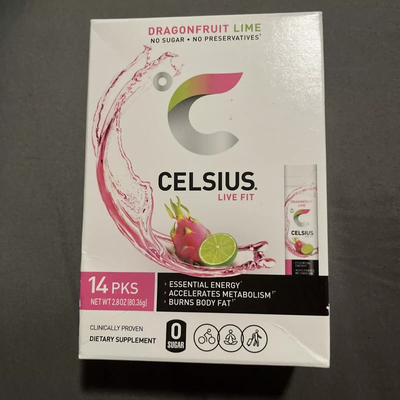 Celsius, Inc. CELSIUS On-The-Go Essential Energy Powder Packs, Dragonfruit Lime