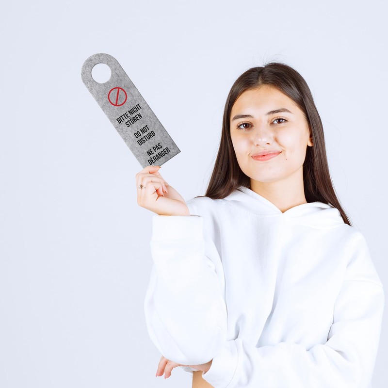 Please do not disturb or please clean room language door