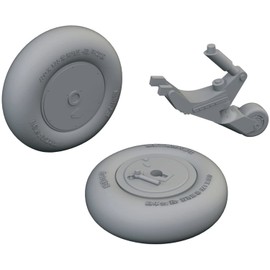 Eduard EDU648808 1/48 Brassin Mitsubishi A6M Zero Ship Fighter Wheel Smooth Tread (for Edudo) Plastic Model Parts