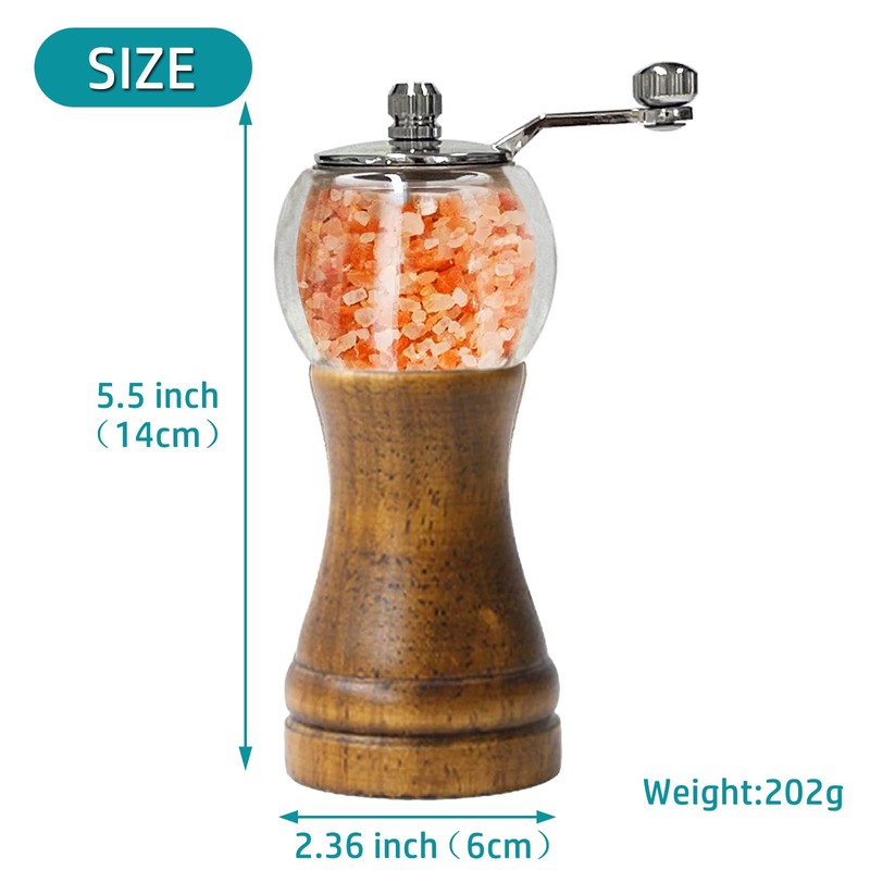 Pepper Grinder Set Classical Hand Shake Wood Manual Pepper Grinder,