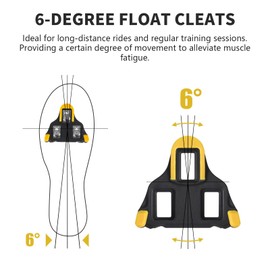 SPD Cleats for Cycling Shoes – Compatible with SPD-SL & SPD SH51 Cleat Systems, Anti-Slip Bike Pedal Cleats for Road & MTB Cycling, Durable Engineering Plastic, Easy Clip-in & Secure