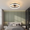 PUSU 15.8" Low Profile LED Ceiling Fans with Light, Reversible