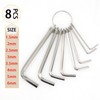 8pcs Silver Allen Wrenches Set, 1.5-6 mm Hex Key Key