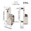 Dokpav 8 Pcs Oval Closet Rod End Supports, 15mm x
