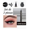2pcs Delineadores Resistente Agua Negrosello Eyeliner Ojos