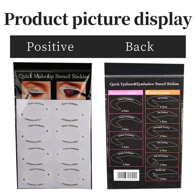 64 Pcs Cat Eyeliner Eyeshadow Stencil Stickers,Eyeliner Stencils Stickers,Eyeliner Stencil