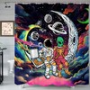 Sanzugh Funny Trippy Space Shower Curtain Astronaut Alien Curtains for