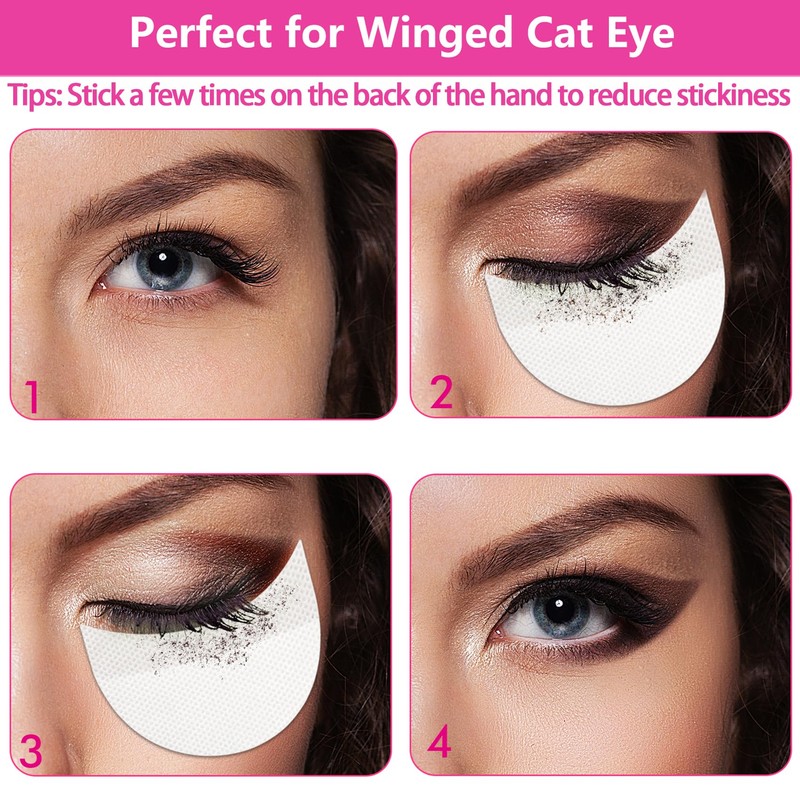 TailaiMei 120 Pcs Eyeshadow Shields, Eyeshadow Stencil for Prevent Makeup