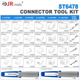 JRready ST6478 Pin Connectors Kit 678PCS 2 3 4 6 9 12 Pin Housing 062” and 093”Series Crimp Terminal Molex Connector 14-24AWG Male Female Pins with Pin Remove Extractor Tool for Electrical Connector