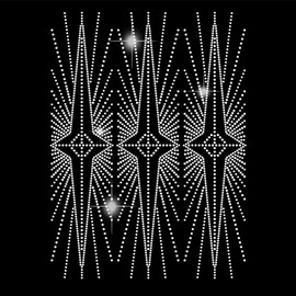 SUPERDANT Iron On Rhinestone Transfer Stars Lightning Protection Rhinestone Appliqué Bling Sticker T Shirt Crystal Ironing Fix Sticker Pack of 3 Cheer Bow Stripes Patch For Clothing