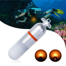ORCATORCH SD01 PRO Dive Beacon Diving Signal Light 5 Colors Orange/Blue/Red/White/Green Steady / Flash Mode Night Dive LED Marker Light (Orange)