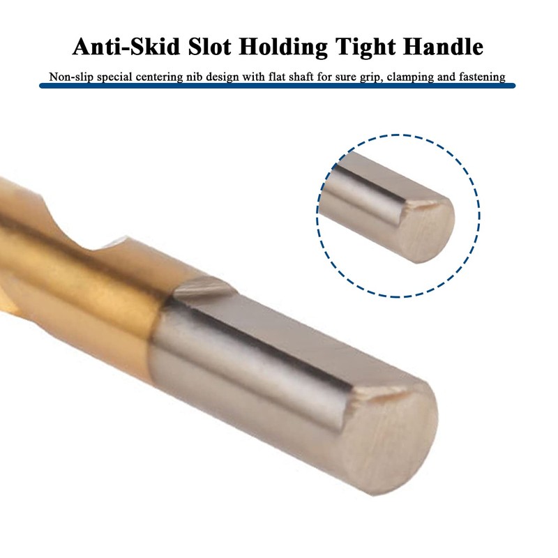Mesee 3 Pieces Titanium Coated HSS CO Spot Weld Drill