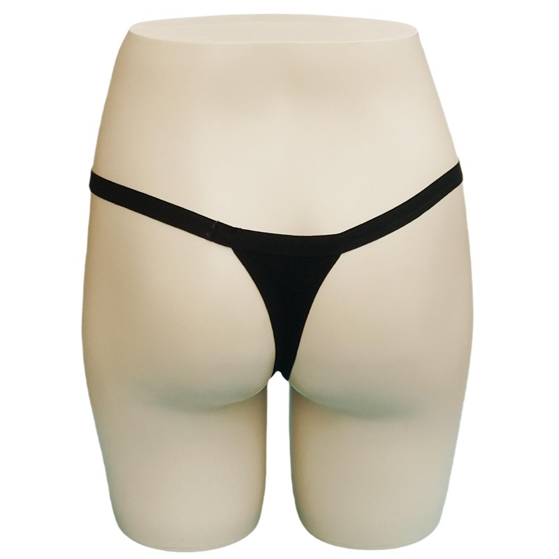Zofirao 5 Pack Womens Panties Cotton Spandex Thongs Underwear G-Strings,Black,X-Small