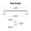 Alzassbg 10 Pack Brushed Black Nickel Cabinet Pulls, 6-1/4 Inch(160mm)
