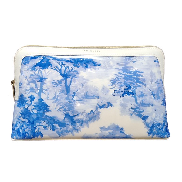 Ted Baker Rexii Romantic Printed Large Washbag Toiletry Cosmetic Bag in White, White, Washbag