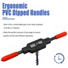 Mesee Adjustable Tap Wrench Plastic Dipped Handle Thread Tap Holder