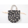 DDintex FLORET LONDON Drawstring Pouch, Miao, Gray, φ4.7 x 7.1