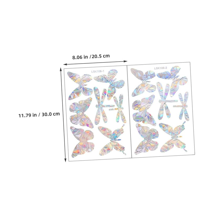 STOBAZA 8 Sets Cute Butterfly Window Decals Bird Collision Window