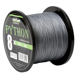 fairiland 8 Strands Braided Fishing Line, Solid Weaving 8X Braided Line for Smooth Casting, Strong Abrasion Resistance, High Sensitivity and Zero Stretch, 21-80 Test-LB, 328yd-0.14mm-21lb, Grey