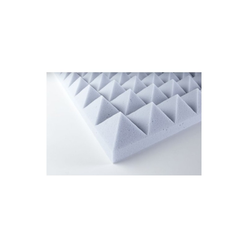 Eurokustik Basotect® Pyramid Foam 5 cm Panel - Light Grey,