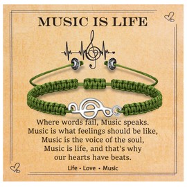 CERSLIMO Teacher Christmas Gifts, Music Teacher Gifts for Women Girls Men Teens, Music Gifts for Music Lovers, Teachers Christmas Music Themed Gifts Music Lover Gifts Music Accessories, Green