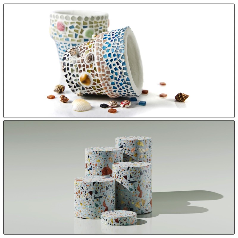 sourcing map 500g Shredded Shells, Irregular Natural Mosaic Shell Fragments