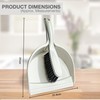 Grey Dustpan and Brush Set - Comfortable Grip Brush Handle