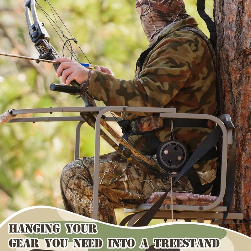 Snblzhef 2 Pcs Tree Stand Gear Hoist 29.5 Ft Retractable