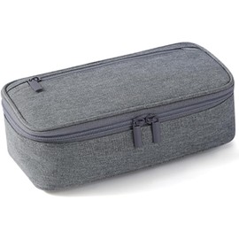 Forhome Pencil Case, Vintage Pencil Case, Unisex Pencil Case, Stationery with Zip, Pencil Case for School, Office, Girls, Boys and Adults, gray, Classic