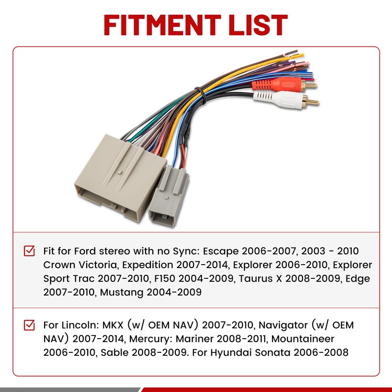 RED WOLF Replacement with Ford F150/F250 Lincoln Mercury 2003-2013 Stereo