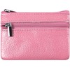 Y8HM Super Mini Leather Coin Purses Pouches, Double Zip Purse