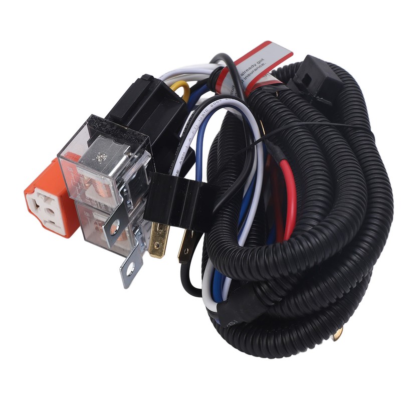 H4 Headlight Relay Harness Plug and Play H6054 7x6 LED