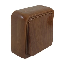 SPIN Slim 1-Way Switch, Modern Style, Brown, Surface-Mounted Switch, Fire-resistant Plastic Insulation, Mahogany