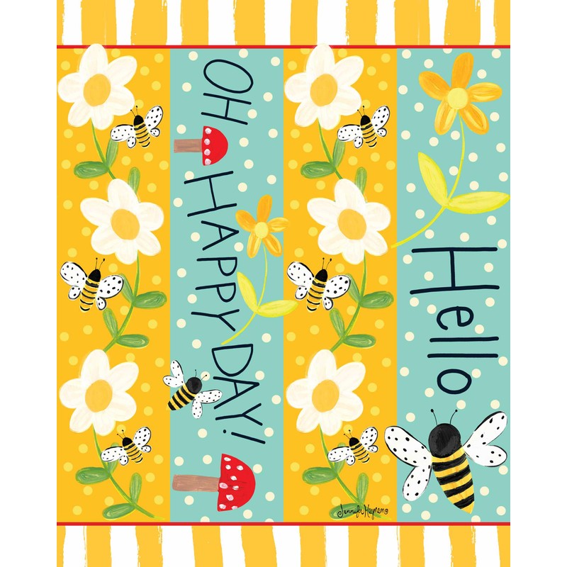 Studio M Bumbly Bees Art Pole Outdoor Decorative Garden Post,