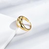 GWAWG Gold Chunky Rings for Women, 14K Gold Plated Ring