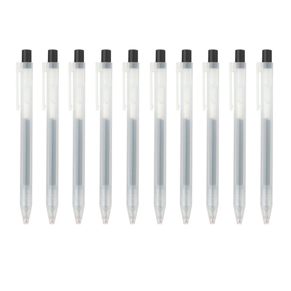 MENBLY MU-JI Gel Pens Black 10 Pack Pen Set -