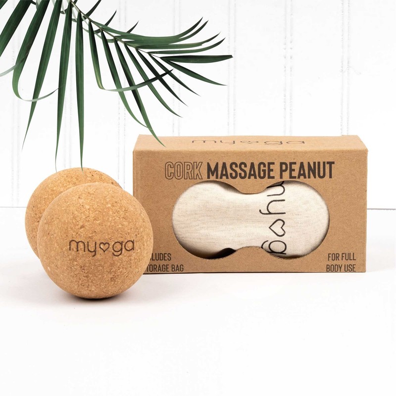Myga - Cork Peanut Lacrosse Ball Muscle Roller Self Massager