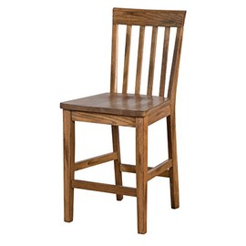 Sunny Designs Slatback Barstool, Rustic Oak Finish