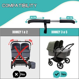 PROTEC TIF | Faux Leather Handlebar Covers Compatible with Bugaboo Donkey 3 & 5 (Slip Over Original Covers)