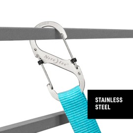 Nite Ize SlideLock Pet S-Biner - Stainless Steel Dual Carabiner for Securing Pets & Clipping Leashes - Lightweight Carabiner for Easily Attaching - S-Biner with Slide-to-Lock Feature - 3 Pack