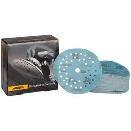 Mirka Galaxy Epoxy Sandpaper 125 mm Hook & loop Grit 320 for Sanding Epoxy Resin, Wood, Epoxy, Rivertable / 50 Pcs Sanding Discs