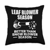 Leaf Blower Season Autumn Throw Pillow