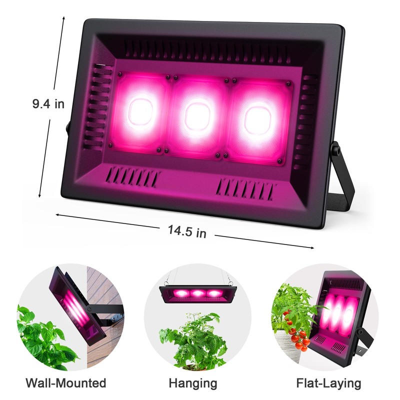 Vcycal Waterproof Plant Light, 450W Outdoor Grow Lights, Full Spectrum